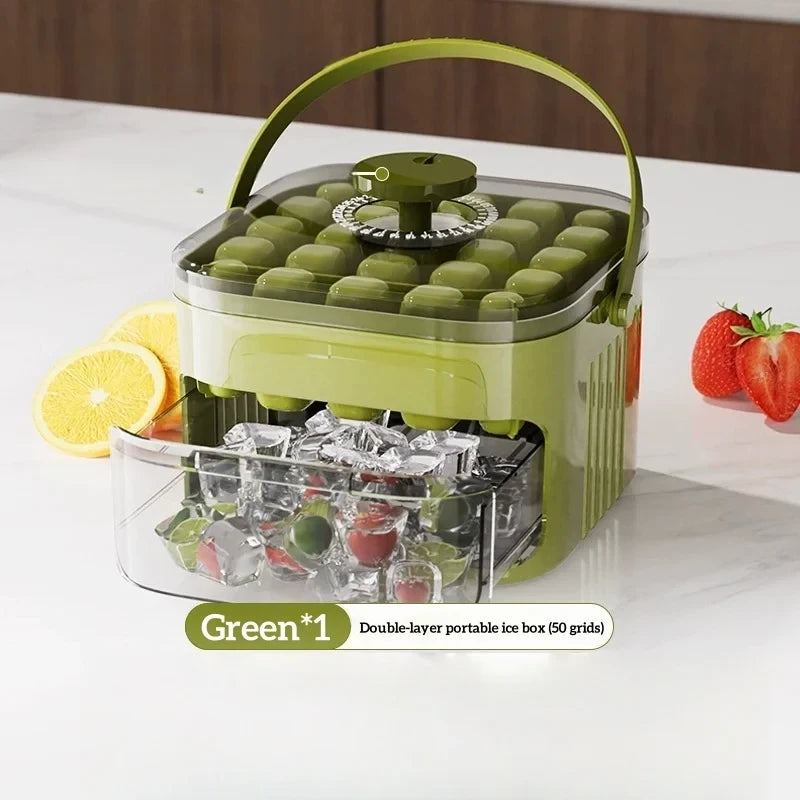Double Layer Ice Cube Tray and Bin