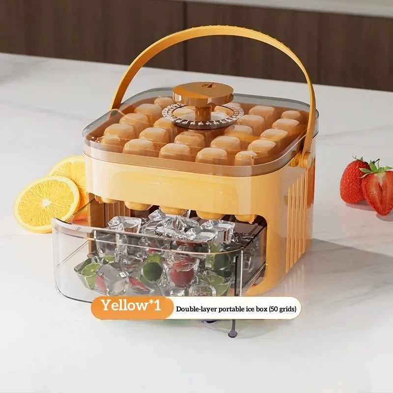 Double Layer Ice Cube Tray and Bin