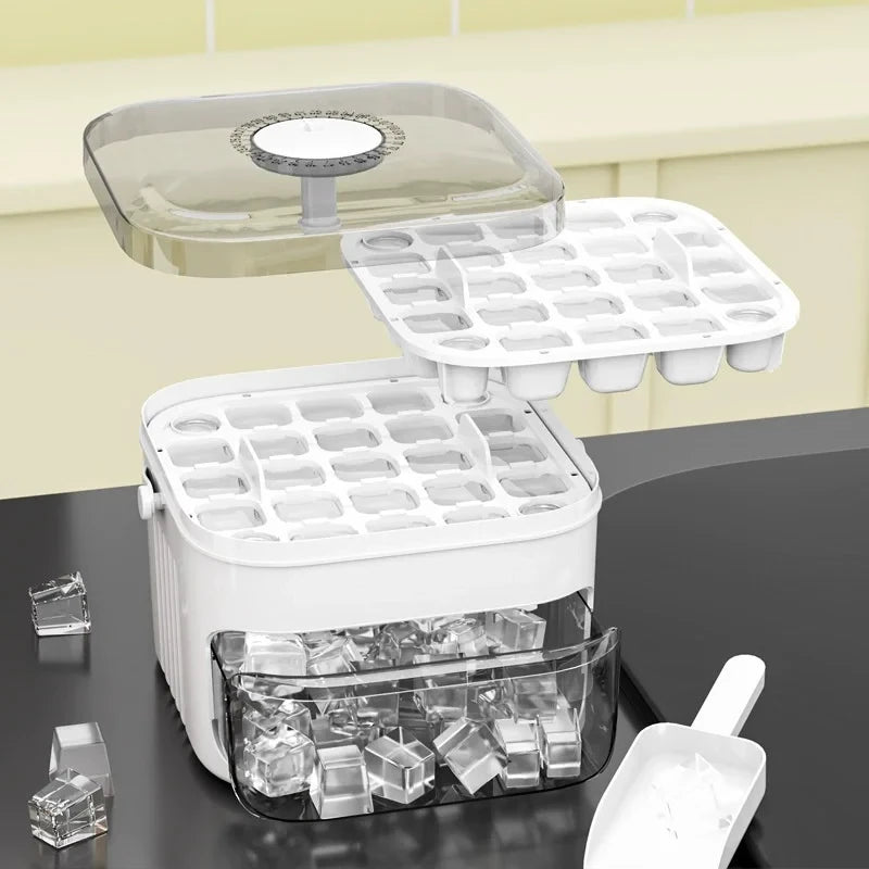 Double Layer Ice Cube Tray and Bin