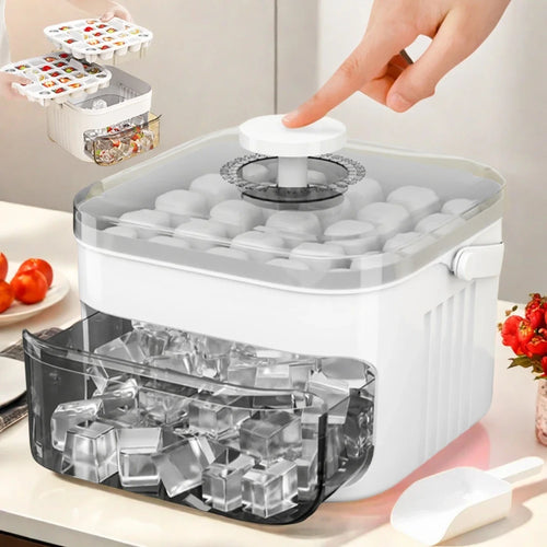 Double Layer Ice Cube Tray and Bin
