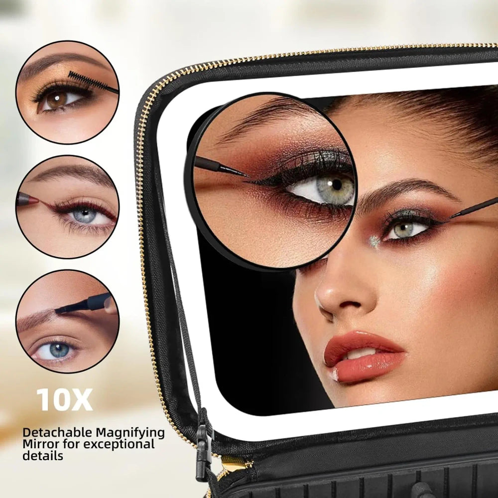 Portable LED Travel Makeup Case